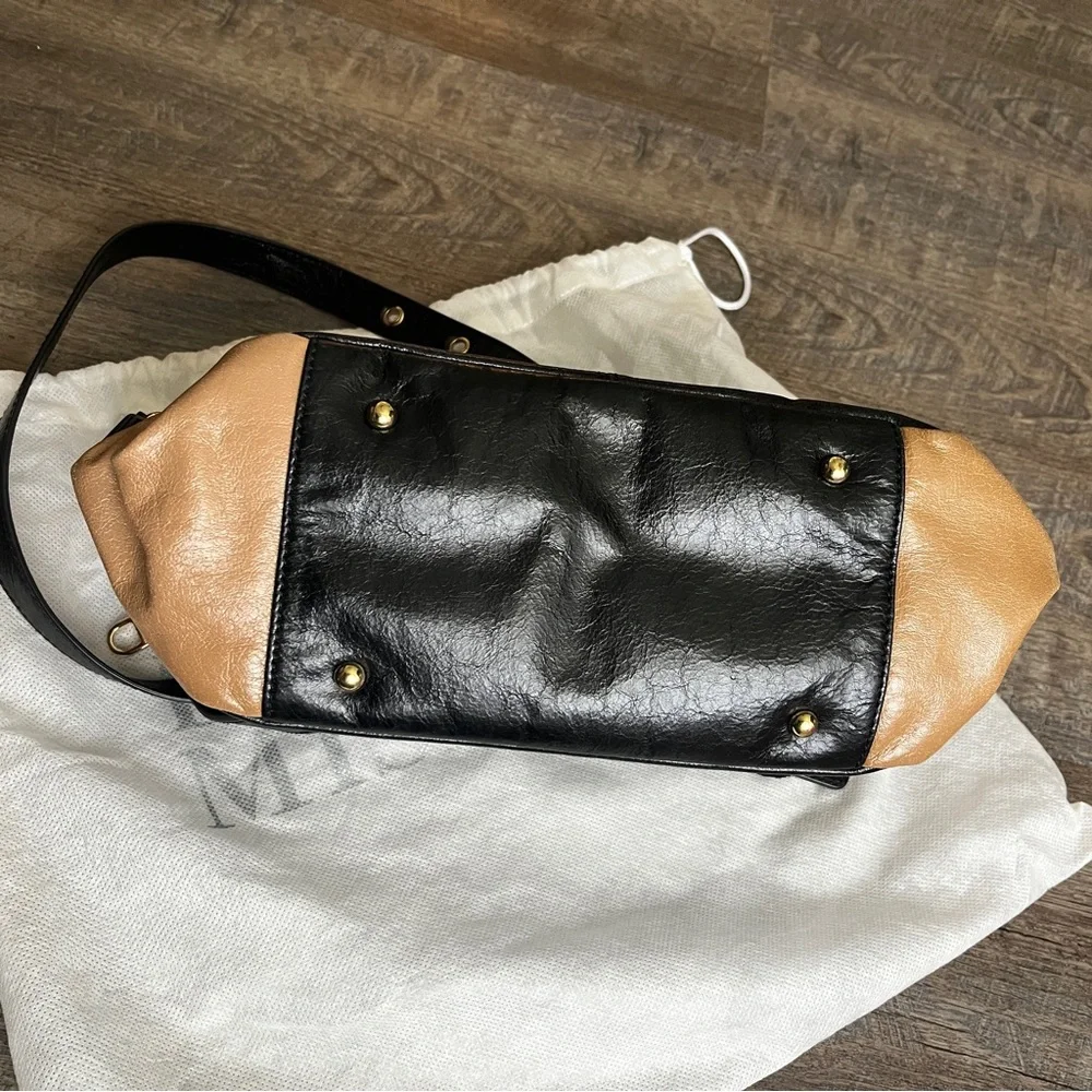 Badgley Mischka | EUC Black & Tan Satchel Bag (Dust bag included) - Picture 5 of 10